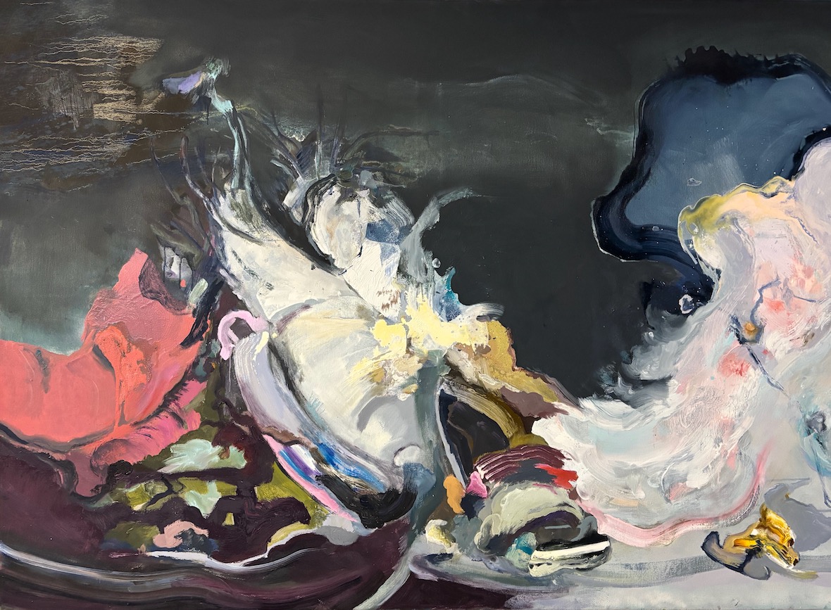 Overthrow (100 x 140 cm ,2025.)Öl auf Leinwand 